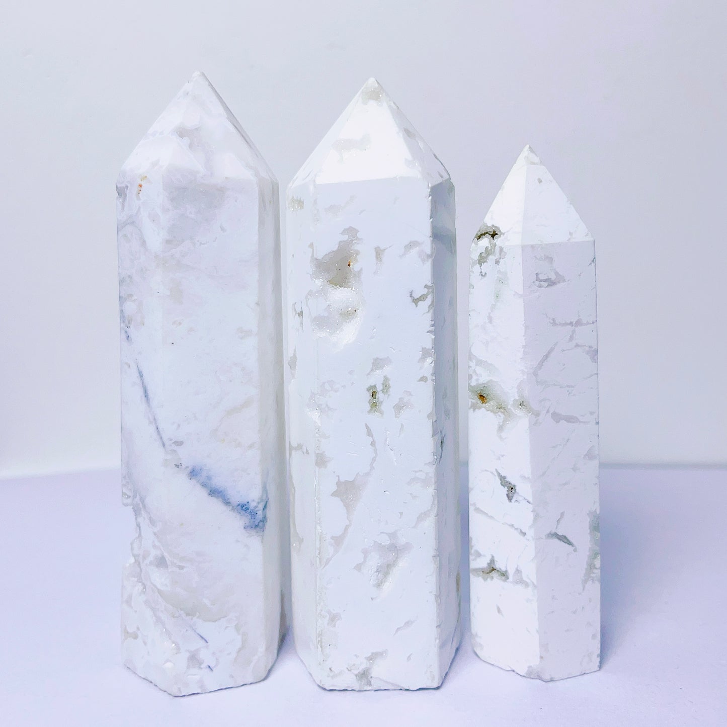 White agate  tower /points