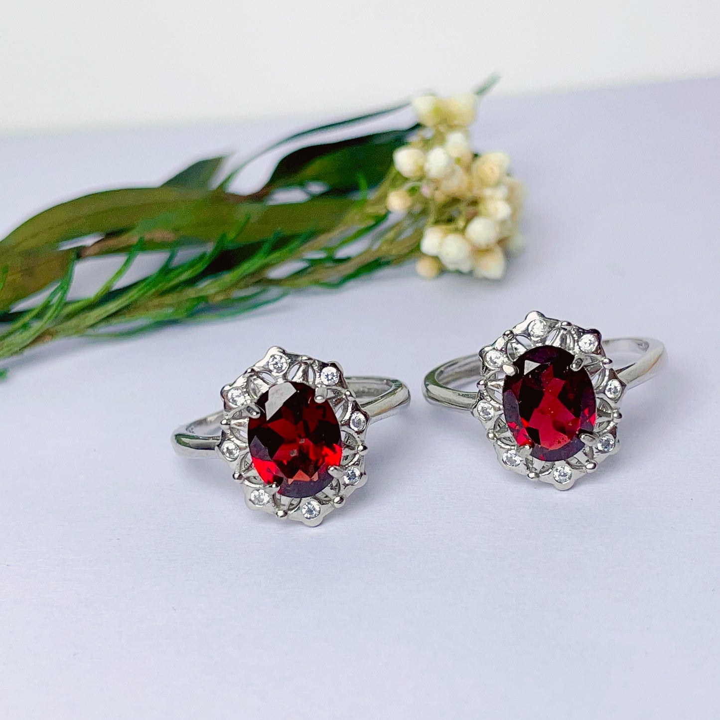 S925 Garnet Ring