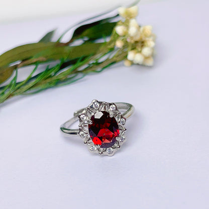 S925 Garnet Ring