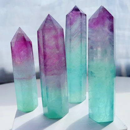 Watermelon Fluorite Tower