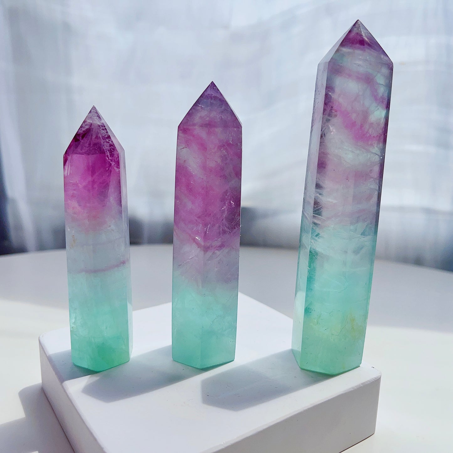 Watermelon Fluorite Tower