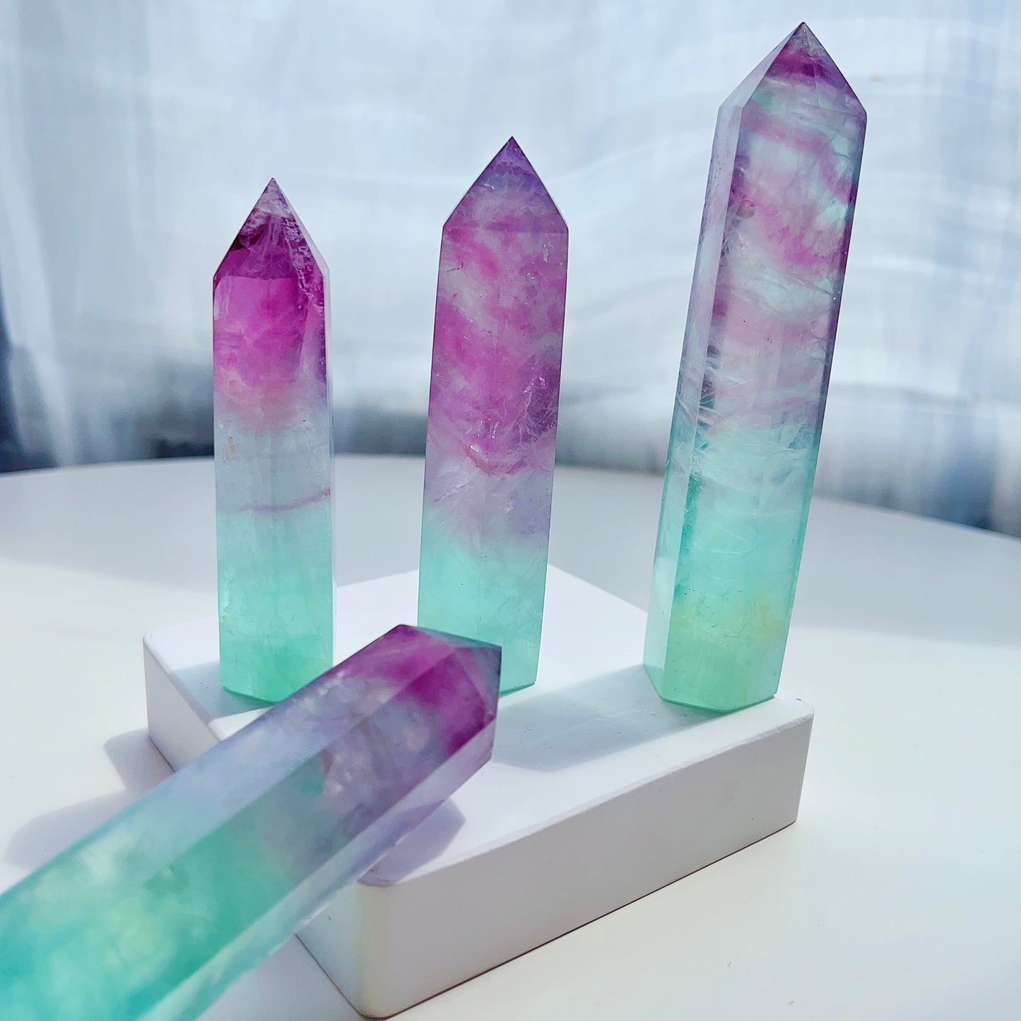 Watermelon Fluorite Tower